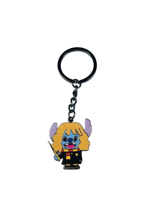 Keychain  Blue Alien as Hermione from Cute Alien & Blue Alien  Fairytale Fantasy (1 keychain)