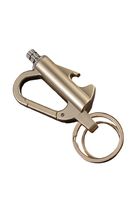 Keychain Bottle Opener for Men,Lighter Hidden in Key Chain,Lighter Holder Key Chain, Keychain Lighter Match Strike,Waterproof Fire Starter,Metal Match Emergency Lighter for Camping,Hiking