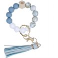 thumbnail image 1 of Keychain Bracelet Wristlet, Silicone Beaded Key Ring Bracelet w Card Wallet, Elastic Keyring Bangle for Womens Cute Key Chain, 1 of 10