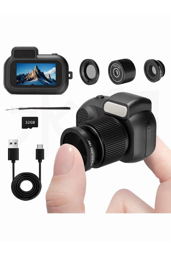 Keychain Camera World's Smallest 1080p HdMini Retro Portable 100 Mins Life For Students(32g)