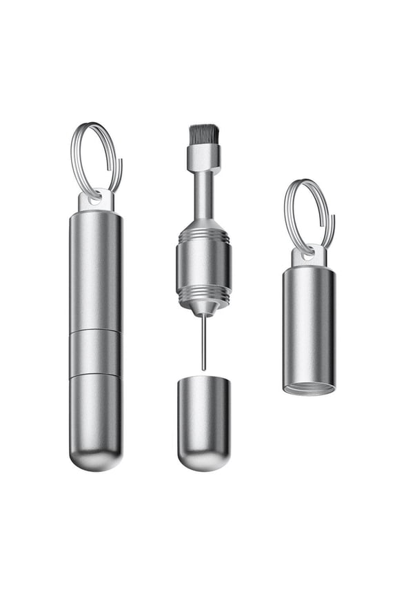 Keychain Card Remover And Soft Bristles Cleaning Tool, 2 in 1 Portable SIM Card Tray Removal Tool with Clean Brush,Keychain Eject Pins Reset Needle Cleaning Pen for Electronics Devices