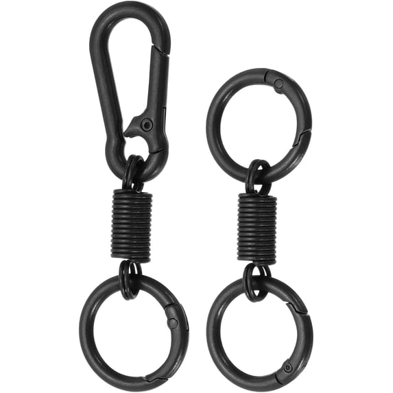 Keychain Clips with O Rings, Quick Release Key Chain Rings Spring Double Ring Holder