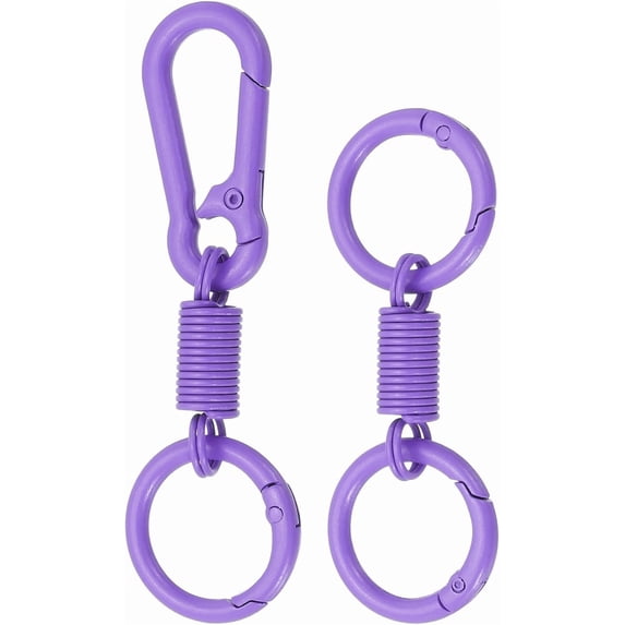 Keychain Clips with O Rings, Quick Release Key Chain Rings Spring Double Ring Holder