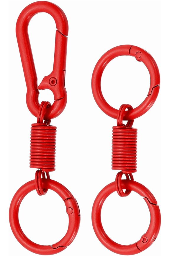 Keychain Clips with O Rings, Quick Release Key Chain Rings Spring Double Ring Holder