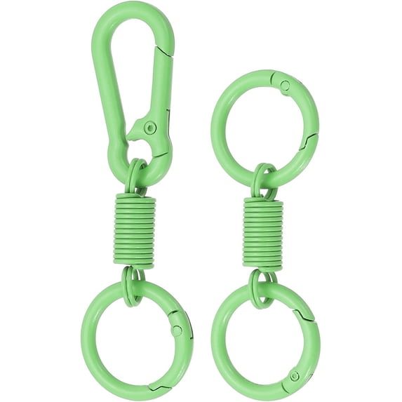 Keychain Clips with O Rings, Quick Release Key Chain Rings Spring Double Ring Holder