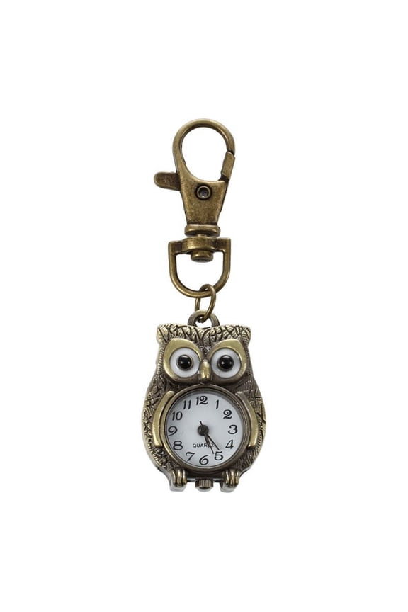 Keychain Clock Keyring Owl Shape 37X24Mm