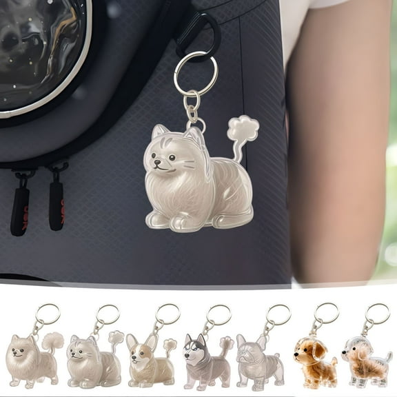 Keychain for Collecting Cat and Dog Hair, Fur Life Pendant for Dogs, DIY Pet Furs Collection Kechain, Pet Fur Keepsake Gift, Pet Hair Memorial Keepsake, Creative Gifts for Dog Lovers, E