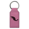 thumbnail image 1 of Keychain - Country Silhouette Mexico - Personalized Engraving Included (Pink Rectangle), 1 of 2