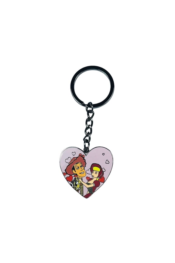 Keychain Cowboy Hero and Bo Peep from Toy Adventure Fairytale Fantasy (1 keychain)