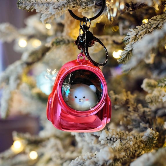 Keychain Cute Kawaii Anime Cool Keychains for Backpacks Space Keychains Metal Bear Schoolbag Night Light Keychain Pendant Ambient Light Keychain Catch Machine Gift