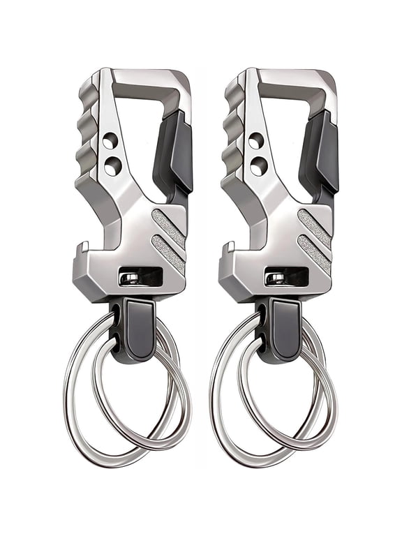 Keychain EDC Key Ring Key Chain Bottle Opener Auto Car Key Holder Tactical Carabiner Keychains with Clip for Men Women