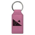 thumbnail image 1 of Keychain - Flag of Papua New Guinea - Personalized Engraving Included (Pink Rectangle), 1 of 2