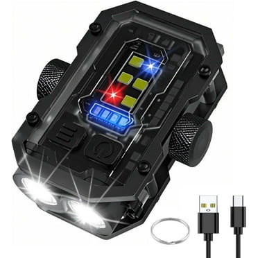 Keychain Flashlight, 8 Modes, LED Small Powerful EDC Flashlight, 300 Lumens Keychain Light with Magnet, Rotating Decompression, IPX4 Waterproof, for Emergency & Outdoor Activity Lighting