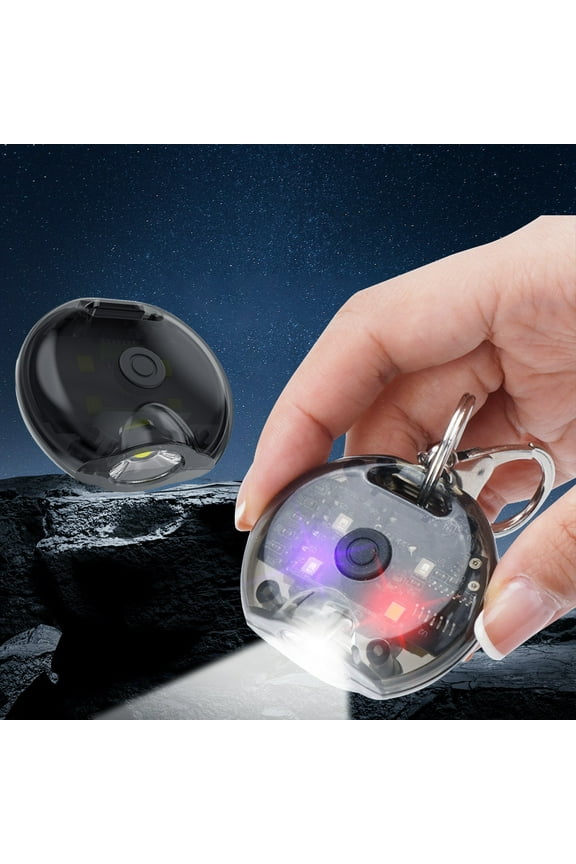 Keychain Flashlight with Magnet, Type-C Rechargeable Mini Torch, 7 Lighting Modes for Emergency Repair, Camping, Hiking, Compact Pocket-Sized EDC Light