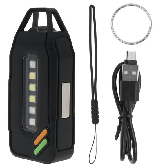 Keychain Flashlight Rechargeable with 9 Modes with Red/UV/Black Light Super Bright Small Flashlights Powerful Waterproof Clip on Mini Pocket Flash light Magnetic for Fishing Outdoor