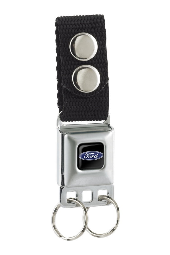 Keychain Ford Oval Logo Full Color Black/Blue Black