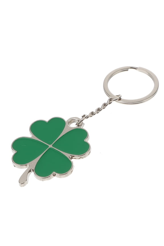 Keychain Fortune Leaf St. Patrick Day Backpack Keychains Four- Metal Friendship Ring Man Miss