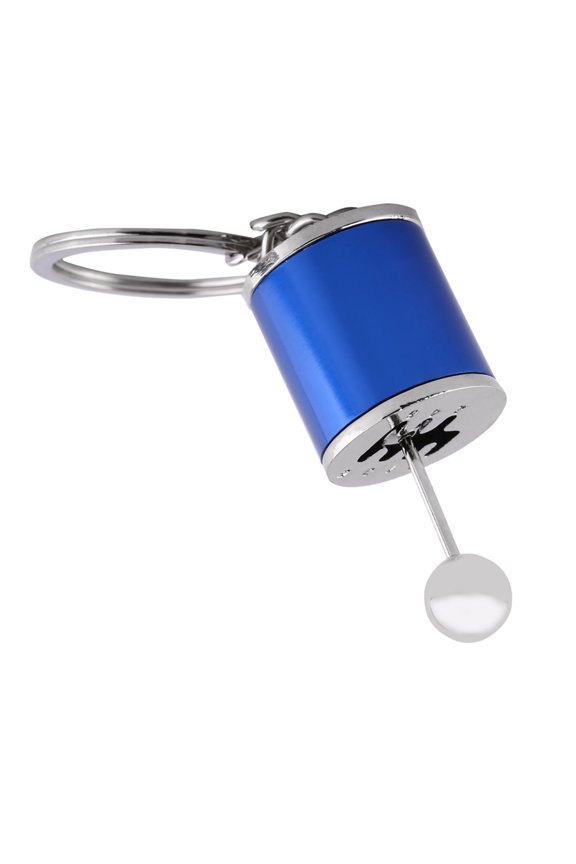 Keychain Gear Shifter Model Keychain Keyring Auto Part Shaped Metal Key RingsBlue, Shifter Keyring, Gear Stick Keyring, Stick Knob Keyring