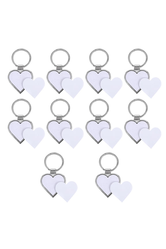 Keychain Heart Blank Transfer Pendant Heat Key Sublimation Keyring Chain Diy Shaped Pendant Ring Keychain Rings Board