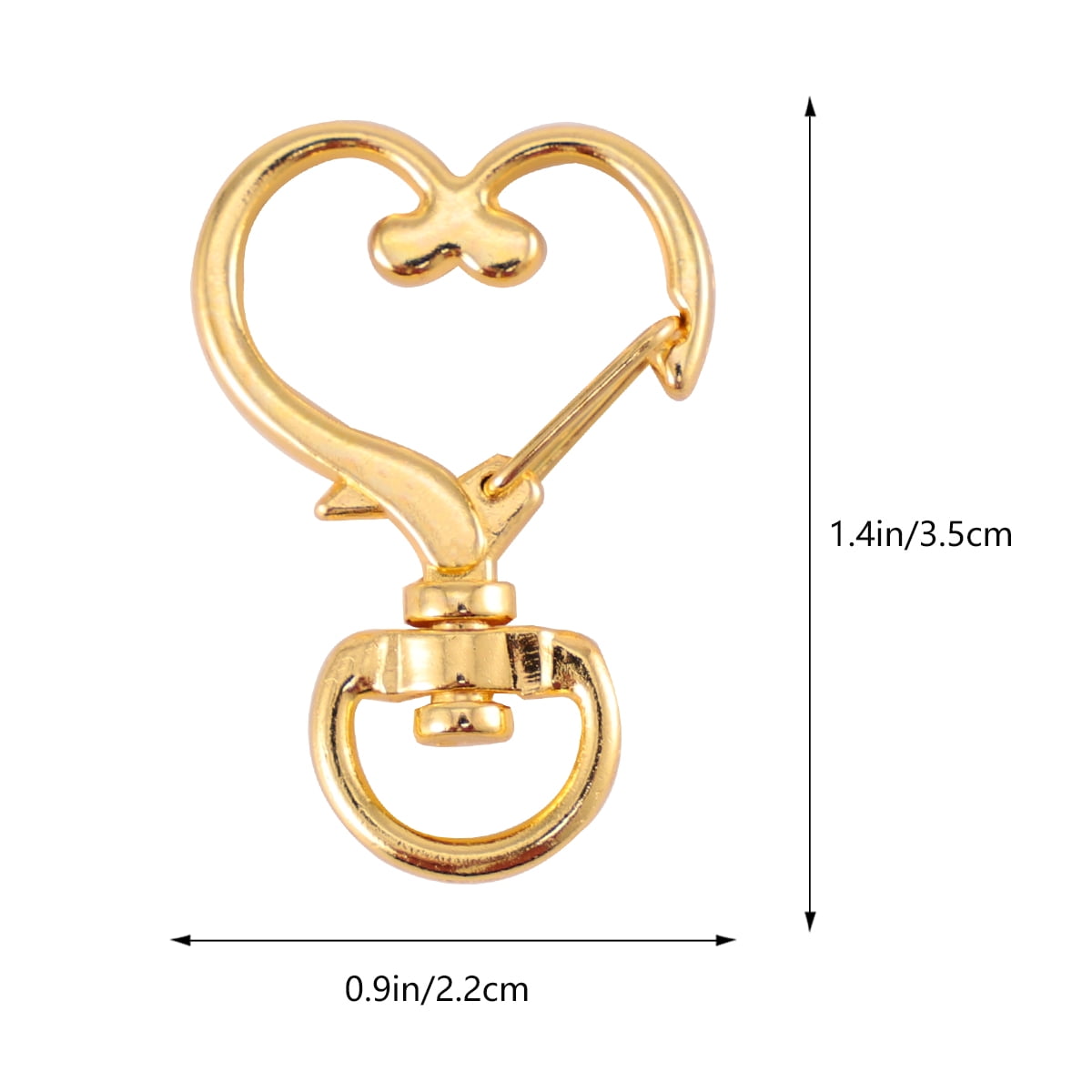 Keychain Heart Key Snap Clip Metal Ring Spring Hook Keychains Rings