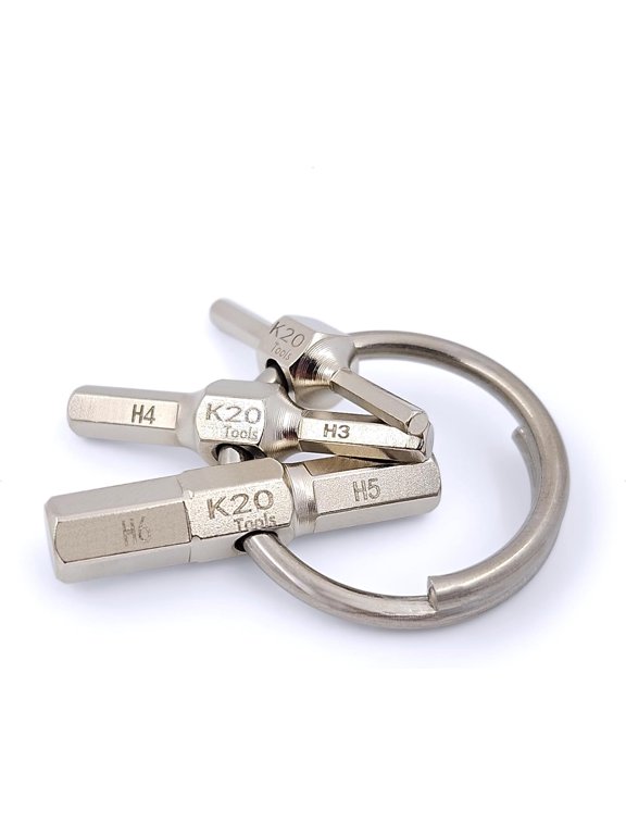 Keychain Hex Key Allen Wrench Multi-Tool Set - Metric 2, 2.5, 3, 4, 5, 6 mm