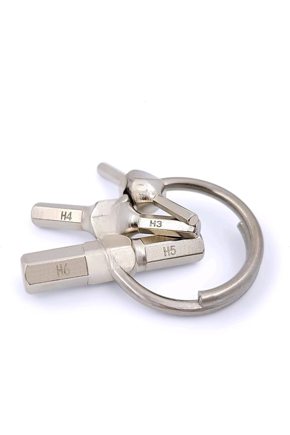 Keychain Hex Key Allen Wrench Multi-Tool Set - Metric 2, 2.5, 3, 4, 5, 6 mm