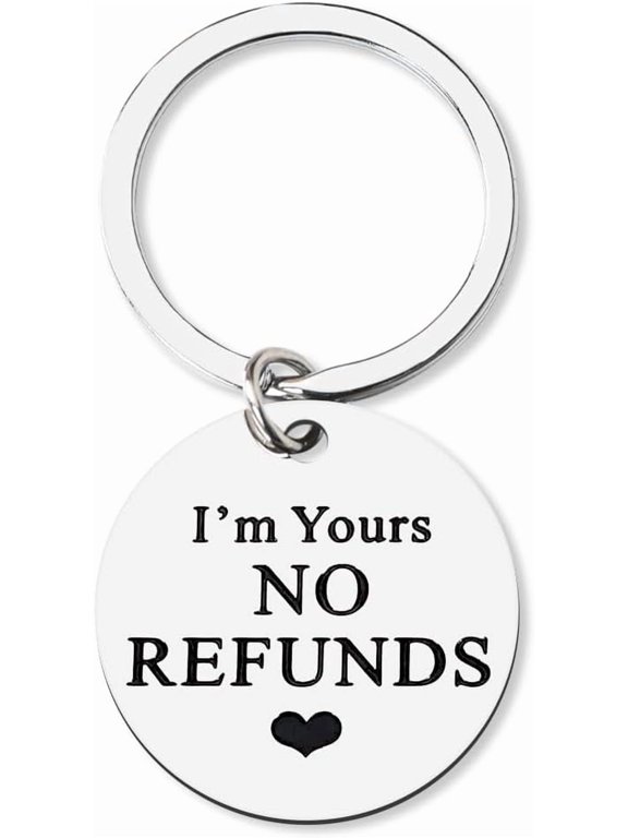 I'm Yours Keychain - Husband Birthday Gift from Wife, Wedding Anniversary, Engagement for Couples, Funny Boyfriend BF Gifts for Him from GF Girlfriend, Fiancee, Bride, Christmas for Her Women