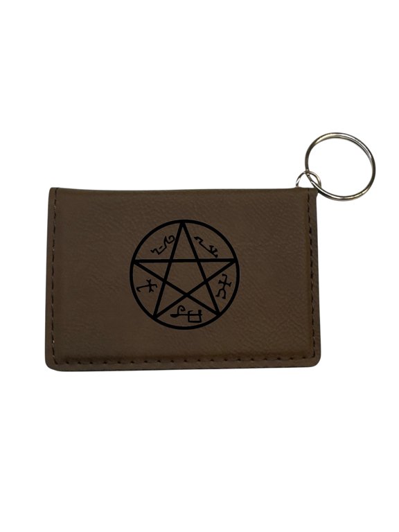 Keychain ID Holder Wallet - Demon Trap Leather