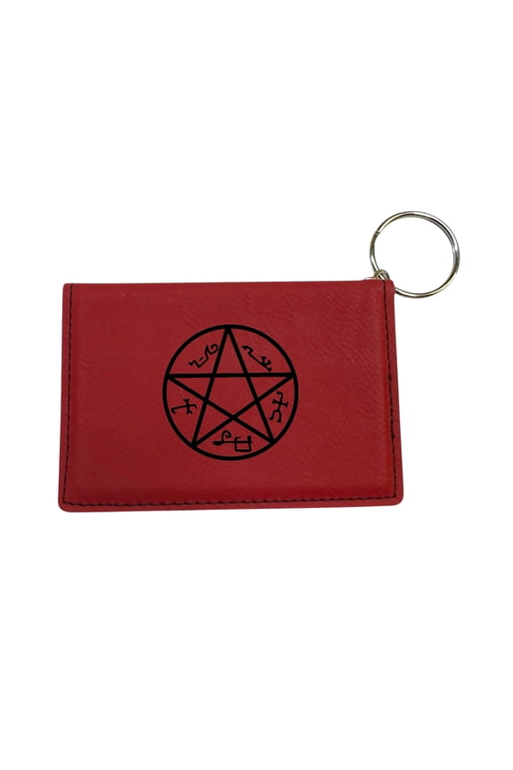 Keychain ID Holder Wallet - Demon Trap Leather