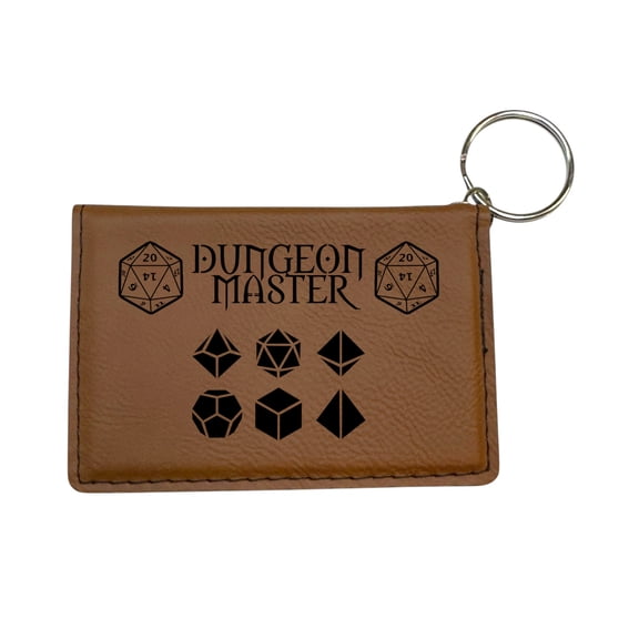 Keychain ID Holder Wallet - Dungeon Master Leather