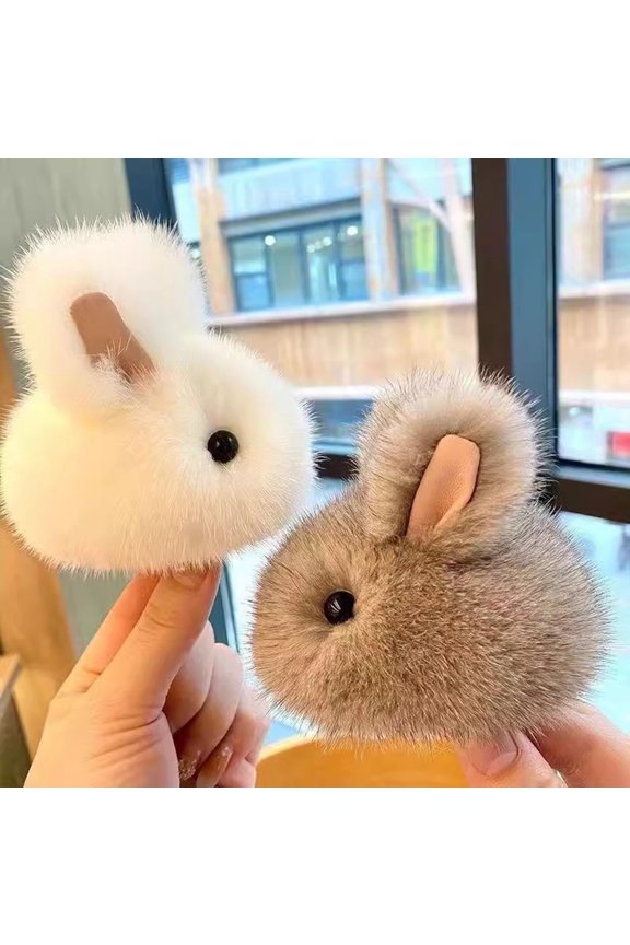 Keychain Imitation Mink Fur Rabbit Charm Key Chain Backpack Car Keys Wallet Lightweight Portable Hanging Ornament