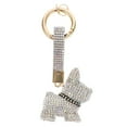 thumbnail image 1 of Rhinestone Dog Keychain Key Fob Holder Pendant for Backpack Purse Charm Accessory, 1 of 6