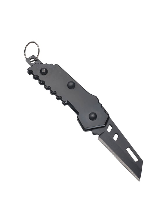 Keychain Knife, Mini Portable Folding Utility Knife,Lightweight Stainless Steel Blade with Key Ring, Ideal for Camping,Hiking and Daily Carrying
