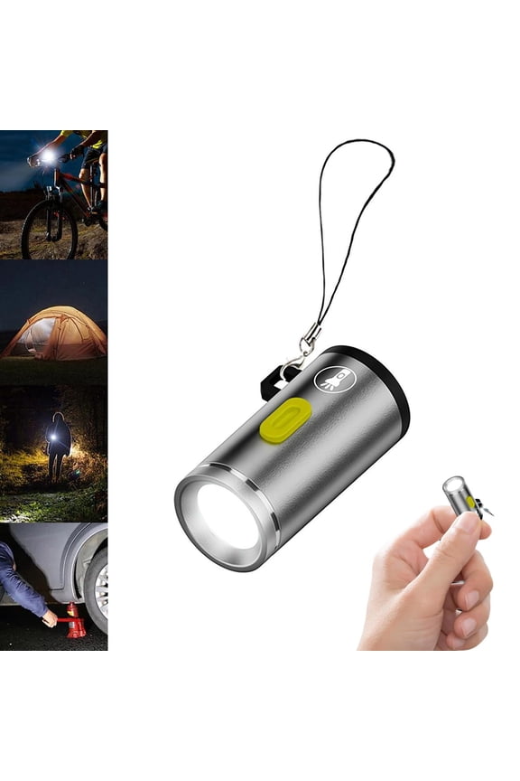 Keychain LED Flashlight 210 230 High Compact Portable LED Key Ring Light Flashlight For Outdoor Camping Emergency Wide Beam Headlamp Rechargeable Camping for Kids Head Lights Personal Strip Light