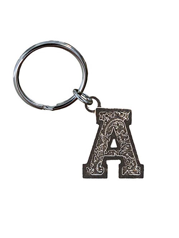 A Keychain, Letter, Alphabet, L001KC, Key Fob, Key Ring, Keys, Zipper Pull, Luggage Tag, Pewter, Backpack, Over 300 Keychains Designs, Handmade in the USA