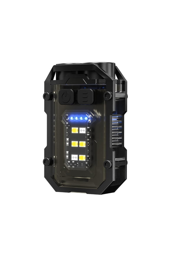 Keychain Light, High Brightness Mini Flashlight with Type-C Charging, Portable Steel Lantern with Strong Light Source, USB Rechargeable Outdoor Torch with Magnetic Base