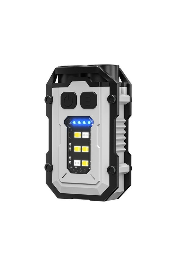 Keychain Light, High Brightness Mini Flashlight with Type-C Charging, Portable Steel Lantern with Strong Light Source, USB Rechargeable Outdoor Torch with Magnetic Base