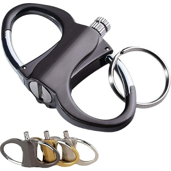 Keychain Lighter, Keychain Lighter Match Strike, Metal Keychain Match Lighter, Lighter Keychain Holder, Portable Waterproof Flint Fire Starter Match, Permanent Match Strike Set, Flint Fire Starter