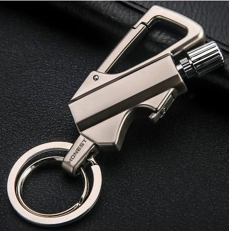Keychain Lighter Match Strike - Reusable Kerosene Fillable Metal Lighter For Outdoor Survival
