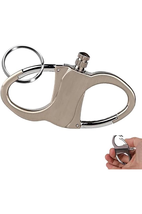 Keychain Lighter Match Strike,Outdoor Adventure Key Chain Lighter,Metal Match Strike,Reusable Kerosene Fillable Lighters Keychain Holder,Gift Outdoor Emergency Lifesaving Equipment(1pcs)