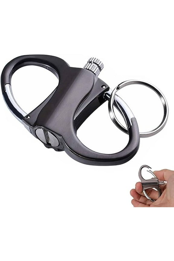 Keychain Lighter Match Strike,Outdoor Adventure Key Chain Lighter,Metal Match Strike,Reusable Kerosene Fillable Lighters Keychain Holder,Gift Outdoor Emergency Lifesaving Equipment(1pcs)