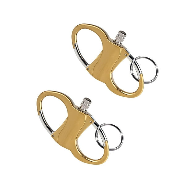 Keychain Lighter,Metal Keychains Lighters for Outdoor Car and Home,Novelty Keychain Lighter for Release (2pcs, Gold)