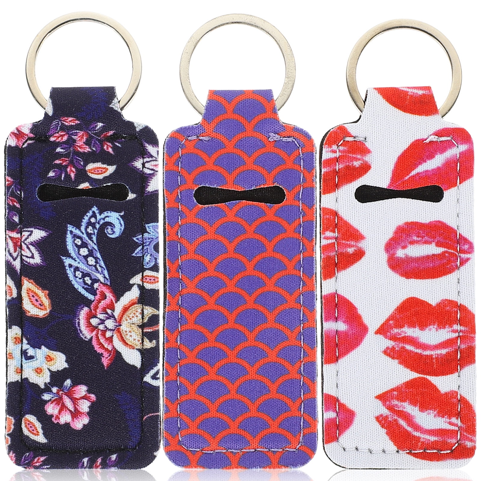 Keychain Lip Balm Holder Sleeve Pouch Lipstick Holster Pocket Protector