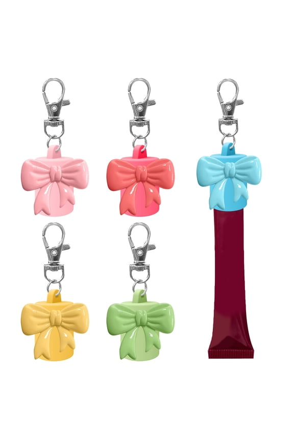 Keychain Lipstick Cap Quick Switch Compatibility Lipstick Tube Lipstick Holder Lip Gloss Tube Keychain Backpack Bag Accessory