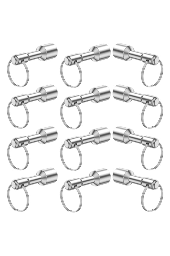 Keychain Magnets 12 Pcs Portable Pocket Metal Tester Strong Jewelry Antique Collector Tool Silver (silver )