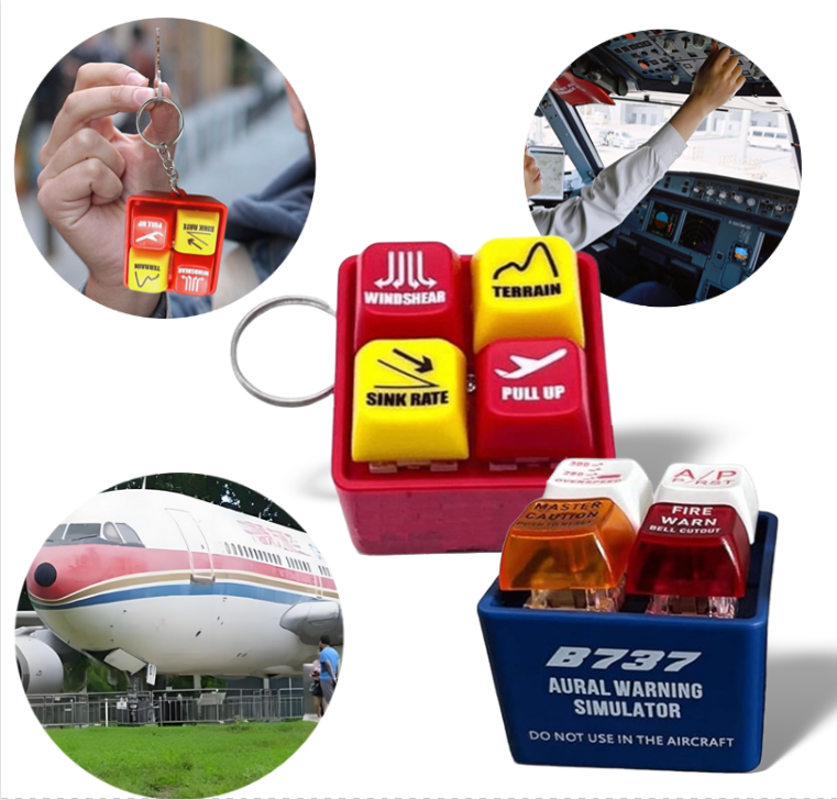 Keychain Master and Fire Warning Pushbutton - Aviation Cockpit Safety ...