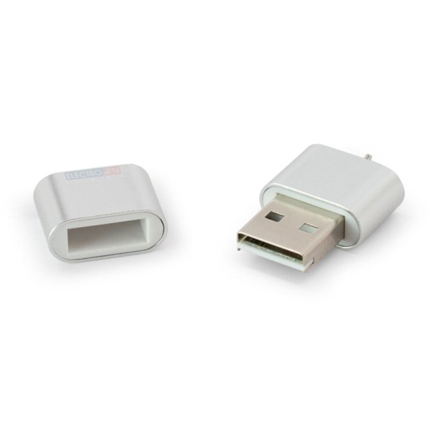 Keychain MicroSD Reader for Data Transfer Solution works for PC & MAC