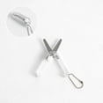 thumbnail image 1 of Keychain Mini Folding Scissors (Portable Craft Shears, Travel Cutting Tool), Transparent, Transparent Portable Mini Folding Scissors, Retractable For Travel And Crafting, Meiiso, 1 of 9