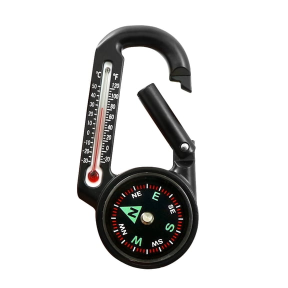 Keychain Multifunction Camping Compasses Thermometers Outdoor Climbing Temperature Tester Helping Survival Device