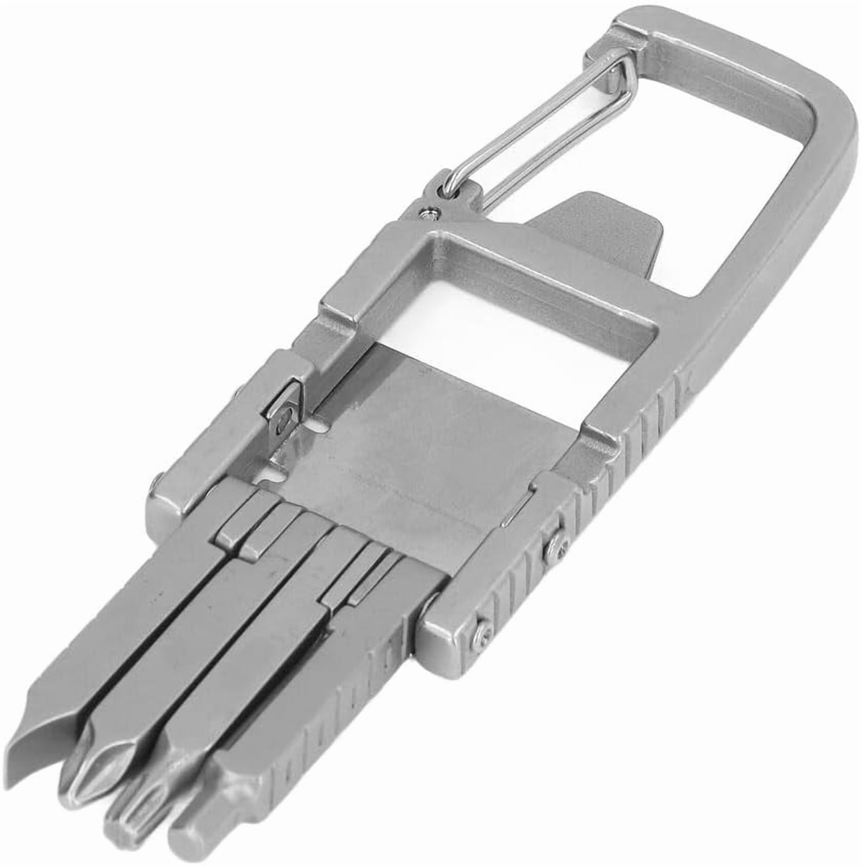Multi Tool Pin Keychain Multitool 12 In 1 Folding Multi Tool Screwdriver Bit Accessory ...